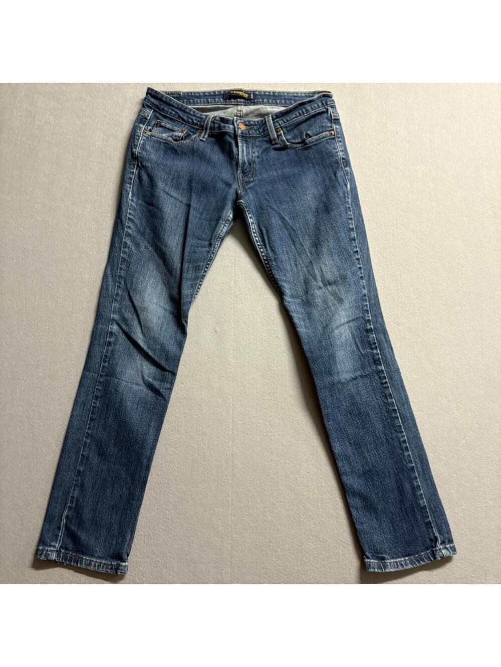 Levi's 524 Too Superlow Jeans Womens 9 Short Blue Denim Low Rise Slim Straight